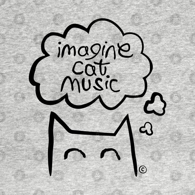 Imagine Cat Music Logo by Katie Ferrara Music Merch 